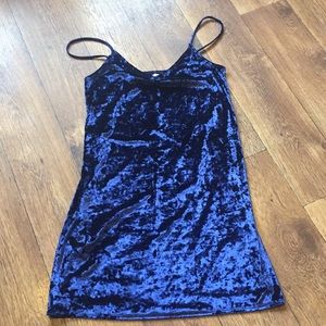 Blue velvet Hollister bodycon dress